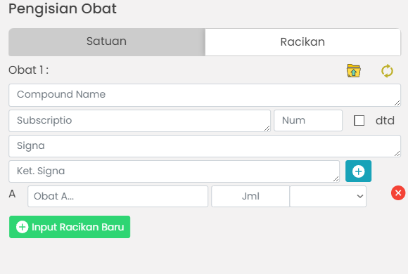 Meja Dokter Obat Racikan