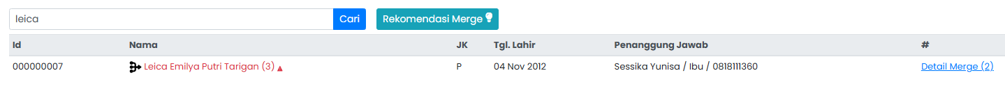 Tools Setelah Merge Pasien